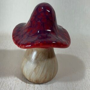 Ceramic Drip Glazed Mushroom 5”